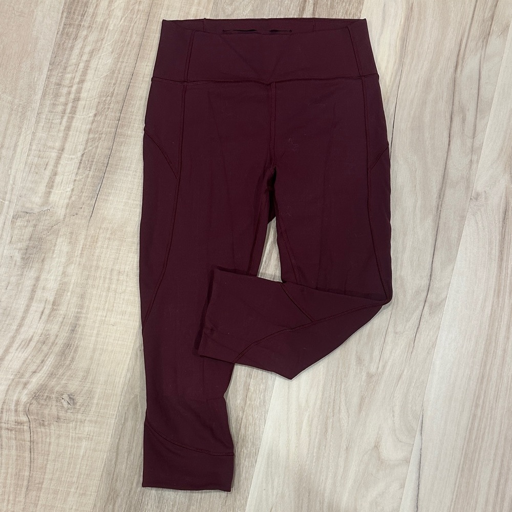 Lululemon Athletica Burgundy Leggings